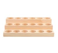 MAGICLULU Présentoir à Huiles Essentielles en Bois Rangement, 3 Couches | Boîte de Stockage Huile Essentielle, Coffret Rangement Huiles Essentielles, Khaki Léger, Grille 3cm