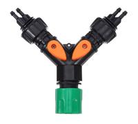 MAGICLULU Répartiteur Eau Voies avec Vanne Arrêt Adaptateur pour Tuyau PVC Diviseur Arrosage Jardin Compatible Raccord Rapide pour Système Irrigation Extérieur