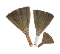 MAGICLULU Set de Balais à Main en Paille de Miscanthus, Design Compact et Fiable Lot de 3 Nettoyage Maison Voiture