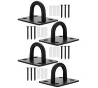 MAGICLULU Set de Crochets en Acier Inoxydable Robustes et Résistants à L'eau Lot de 28 Kit Suspendre U en Acier Inoxydable Noir pour Balançoire et Hamac pour Plafond