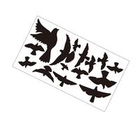 MAGICLULU Stickers Muraux Oiseaux Noirs Et Blancs Autocollants Décoratifs En Pvc 22.44X11.81 Pouces Repositionnables Sans Résidu Pour Décoration Murale Salon Chambre