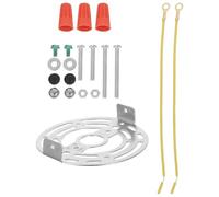 MAGICLULU Support de Fixation Murale, Plaque de Montage pour Barre Transversale de Feu Ronde en Fer Argenté, Accessoires Complets, pour Applique Murale et Plafonnier, Salon et Chambre