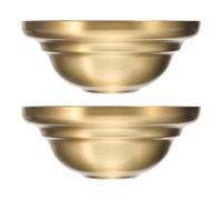 MAGICLULU Support de Lampe Plafond et Cache pour Plafonnier en Laiton Doré | Abat-Jour pour Lustre, Accessoires pour Luminaires, Douilles de Lampe, Design Rétro en Laiton Doré, Lot de 2