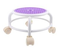 MAGICLULU Tabouret Rond à roulettes Pivotant en Plastique Multifonctionnel pour Pédicure et Salon de Manucure, Siège Bas Roulant Pratique et Robuste