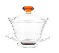 MAGICLULU Tasse à Thé Couvercle Résistant la Chaleur en Verre Transparent Design Élégant et Délicat, Collection Anniversaires