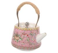 MAGICLULU Théière en Céramique Émaillée Turque 230ml, Bouilloire Résistante Chaleur et Facile à Transporter, Bureau Maison