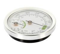 MAGICLULU Thermomètre Alliage D'aluminium et Plastique Mini Hygromètre Analogique Argenté Cadran Rond Mesure Précise de L'humidité et Température pour Intérieur