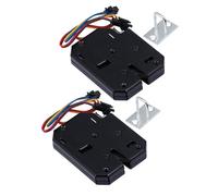 MAGICLULU Verrou Électromagnétique en Fer Noir 2 Ensembles Dc 12v 2a Prévention de Blocage et Connexion Facile et Adapté pour Serrure D'appareils Unités Réfrigérantes