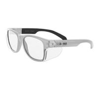 MAGID 1 paire de lunettes de sécurité élégantes blanches, ANSI Z87, anti-buée, résistantes aux rayures, protection contre les rayons UV, étui inclus