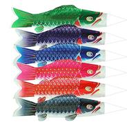 MagiDeal 6 Pièces Manches à Air, Manche a Vent De Jardin, Japonais Drapeau De Carpe Poisson Suspendu Décor, pour Décoration De La Maison, Foires du Temple, Expositions, 50CM