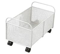 MagiDeal Chariot de Rangement à Roulettes pour Livres et Classeurs, Chariot à Dossiers Roulants Coulissants, Armoire de Rangement Sous Le Bureau, pour Bureaux, Bibliothèque école, Blanc, Grand