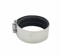 MagiDeal Collier de Tube Industriel Collier de Serrage Bande Acier Bride de Conduit Support Caoutchouc Inox 304 à Bord avec Vis Hexagonale Adapté aux Montages, 6 Pouces, CHA Renforcé