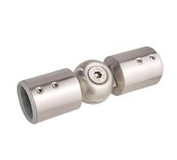 MagiDeal Connecteur d'angle de Tringle à Rideau, Angle réglable, connecteur coudé de Connexion Universel pour Porte en Verre de Salle de Bains avec vis, 25mm brossé