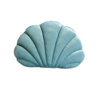MagiDeal Coussin de Chaise en Velours Doux et Coquillage, Multifonctionnel, 40 x 25 cm, pour Salon, rempli de Coton PP, Mignon et décoratif, Bleu