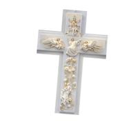 MagiDeal Croix murale religieuse en acrylique 2D, décoration faite à la main pour pendaison de crémaillère, accessoire de décoration graphique plate, élégante, Style A