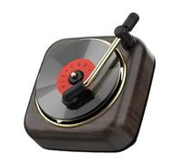 MagiDeal Diffuseur de Parfum pour Voiture, Parfum élégant, Accessoires de Décoration Intérieure de Voiture avec Mécanisme Rotatif, En Forme de Tourne-disque, Grain de bois