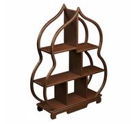 MagiDeal Étagère d'Exposition pour Meuble Support Organisateur Étagère Déco Présentoir en Bois Résistant avec Base Épaisse et, Grand Modèle, Double Bonheur Et Prospérité