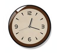 MagiDeal Horloge Murale Vintage Ronde Analogique Silencieuse avec Aiguilles Fluides et Cadran Contrasté en Plastique Verre Acrylique Adaptée au Salon Cuisine Chambre Bureau, 16 Pouces