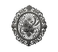 MagiDeal Miniature Scene Display Panneau Décoratif Mural Baroque Relief Fleurs Encadrement Ajouré Plastique Stratifié Adapté à la Décoration Maison et Personnalisation d'Étagère, Noir
