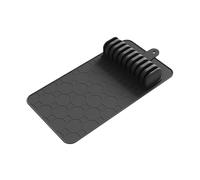 MagiDeal Organisateur de tiroir pour couteaux - Tapis de rangement multifonctionnel compact et haut de gamme en silicone souple pour couteaux - Plateau de, Noir