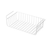 MagiDeal Panier de Rangement en Fil métallique sous étagère, Support métallique pour l'espace, Panier Multifonction Coulissant, Blanc 26x22cm