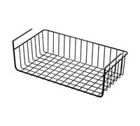 MagiDeal Panier de Rangement Sous Étagère en Fil Métallique, Support pour l'Espace, Multifonction, Coulissant, Noir 32x22cm