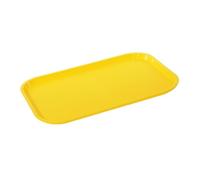 MagiDeal Plateau rectangulaire pour cafétéria, plateau de service antidérapant pour restauration rapide, pour table basse, vanité, café, maison, Jaune, 37.7 X 27.6 X 1.95