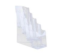 MagiDeal Présentoir de brochures en acrylique, porte-documents cadeaux, porte-documents, porte-revues pour réception de brochures, A6 4 niveaux