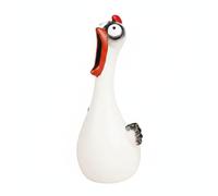 MagiDeal Résine Sculpture Figurine Poule Ornement Déco Animal Miniature Criant Finition Résine Créative Objet Adapté Salon Bureau Chambre Cuisine Décoration Intérieure, Grand 10 11 22 Cm, Blanc