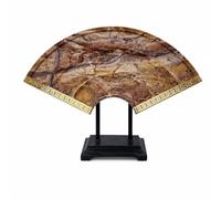 MagiDeal Sculpture Moderne en Marbre Statue Figurine Ornement Autonome avec Base Antidérapante Focal Visuel pour Commode, 363 80 270mm, Éventail en Marbre Rouge