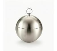 MagiDeal Seau à Glace Football Seau Isotherme Glacière de Table Seau à Champagne Corps Sphérique en Acier Inoxydable 304 avec Couvercle Emboîtable et Pince, Matte