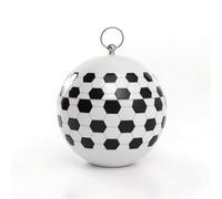MagiDeal Seau à Glace Football Seau Isotherme Glacière de Table Seau à Champagne Corps Sphérique en Acier Inoxydable 304 avec Couvercle Emboîtable et Pince, Football