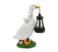 MagiDeal Statue canard solaire, sculpture jardin avec lumières solaires, décoration, cadeau, charmante statuette lumineuse d'extérieur, 16 X 11 X 25 Cm