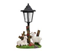 MagiDeal Statue de jardin, figurine animale avec lanterne solaire décorative, sculpture en résine, lampe d'extérieur pour jardin, maison, balcon ou, Mouton 32x18.5x13.5cm