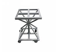 MagiDeal Support Peinture Pivotant Plateau Présentoir Tournant Fer Armature Solide Base Fixe Système Rotation Total Adapté Manipulations Peinture Production, Plateau 50x50xH60 Cm avec roulettes