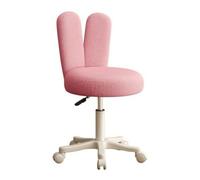 MagiDeal Tabouret Roulant Chaise Pivotante Siège à roulettes Fauteuil avec Dossier Courbé Rembourré Réglable en Hauteur Assise Ronde Coussinée Dossier 27 Cm Adapté au Coiffeur, Rose