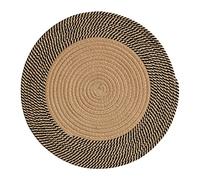 MagiDeal Tapis Rond tressé en Jute à, Tapis réversibles antidérapants pour la décoration intérieure, Dia 45cm