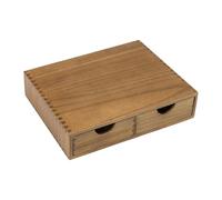 MagiDeal Tiroir de Rangement de Dosettes de Café En Bois, Porte Capsules, Organisateur de Thé et de Café, Tiroir à Capsule de Café, Distributeur Capsules avec 2 Tiroirs pour Maison, Bureau, Café