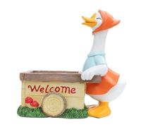 MagiDeal Vase oie, Pot Fleurs, Cadeau Amusant et Mignon pour Femme, Maman, décoration Table, Figurine d'oie pour Chambre d'enfant, Maison, 16 X 8 X 15 Cm