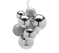 Magie di Natale Addobbo Mirrormix composé de 10 boules en grappe, décoration de Noël pour l'extérieur et l'intérieur