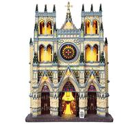 Magie di Natale Cathédrale Saint-Patrick , Bâtiment Lumineux pour Village de Noël en Polyresina
