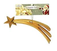 Magie di Natale Étoile comète pour crèche de Noël en résine dorée 23 cm