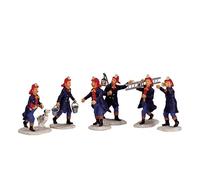 Magie di Natale Pompiers avec Dalmatien Personnages pour Village de Noël en polyrésine