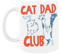 MAGITONE La Vie Est Plus Belle Avec Des Chats Tasse À Café Blanche Tasse À Thé En Céramique White Coffee Mug Ceramic Tea Cup