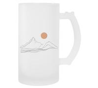 MAGITONE Montagnes Bohème Tasse À Bière En Verre Avec Poignée Glass Beer Cup Handled Beverage Mug