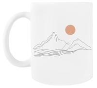 MAGITONE Montagnes Bohème Tasse À Café Blanche Tasse À Thé En Céramique White Coffee Mug Ceramic Tea Cup