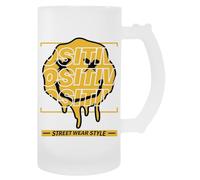 MAGITONE Positif Toile Tasse À Bière En Verre Avec Poignée Glass Beer Cup Handled Beverage Mug