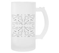 MAGITONE Symétrie Des Fournitures Artistiques Tasse À Bière En Verre Avec Poignée Glass Beer Cup Handled Beverage Mug