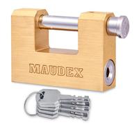 Magmaus® MBX70 Cadenas Extérieur avec 5 Clés - Anse 10 mm Anse Résistante aux Coupures, Gros Laiton Étanche | Antivol de Sécurité pour Conteneur, Portail, Remorque Attelée