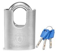 Magmaus® SDL/50 [Ne Rouille Jamais] Cadenas Extérieur Robuste et Étanche - [Anse Anti-Coupure de Haute Sécurité] - Idéal pour les Cabanons, Portails ou Conteneur
